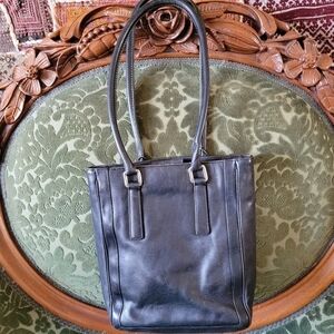 Coach Bonnie Legacy Black Leather  Vintage Costa Rica Shoulder Bag Tote #9422